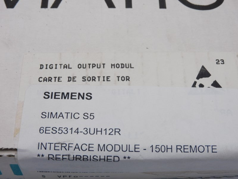 SIEMENS 6ES5314-3UH12R REMAN