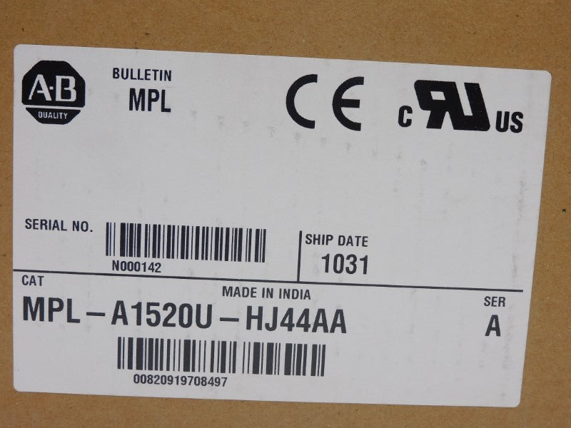 ALLEN BRADLEY MPL-A1520U-HJ44AA SER. A 230V 1.8A NSMP