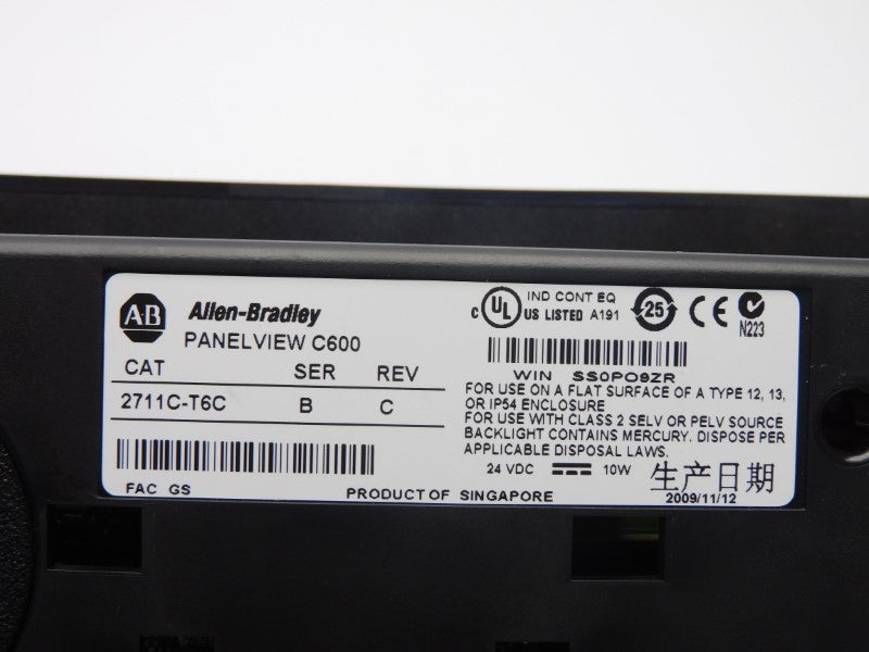 ALLEN BRADLEY 2711-T6C SER. B F/W V.01.20 24VDC NSMP