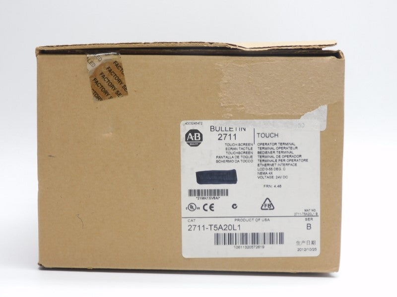 ALLEN BRADLEY 2711-T5A20L1 SER. B F/W 4.48 24VDC NSMP