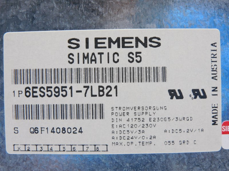 SIEMENS 6ES5951-7LB21 F/W 1 120/230VAC 3A NSMP