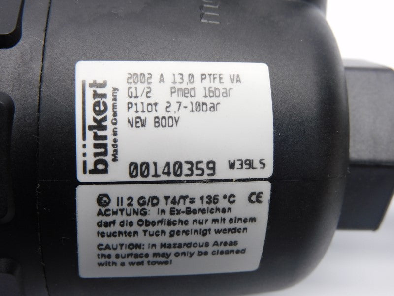 BURKERT 2002A13.0PTFEVAG-1/2 00140359 NSMP