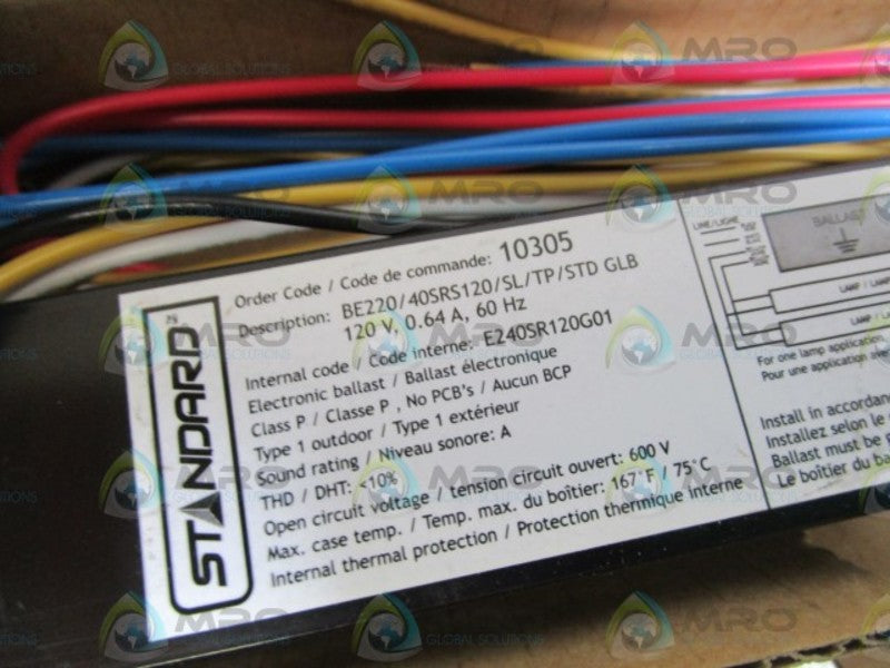 STANDARD BALLAST 120V 10305 NSMP