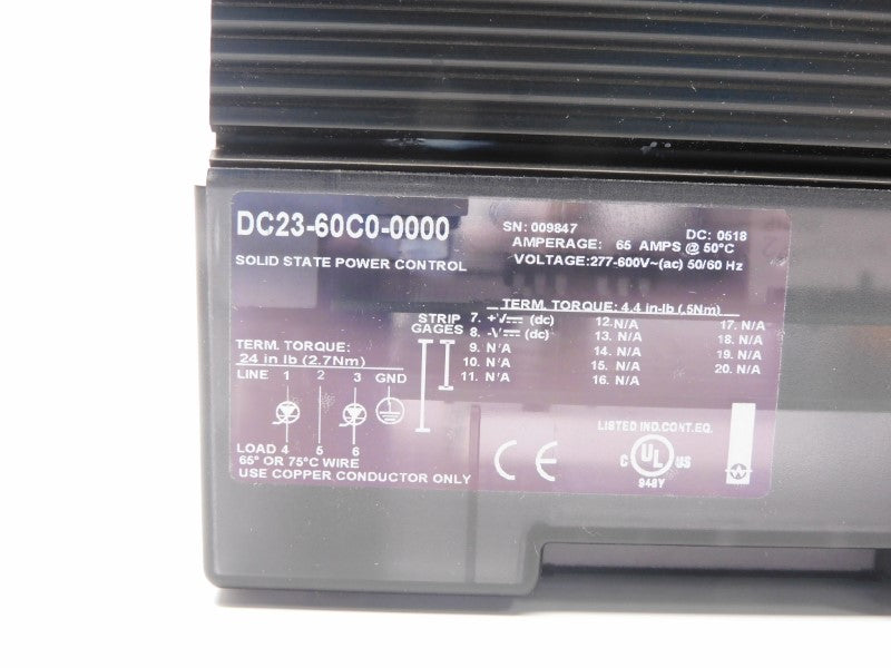 WATLOW DC23-60C0-0000 277-600VAC 65A NSMP