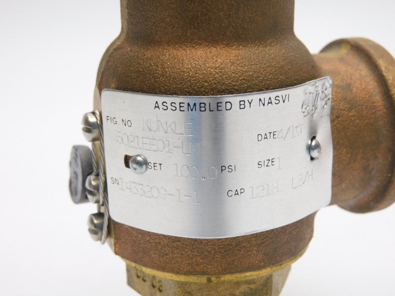 KUNKLE 6021EE01-LM 100PSI 1" NSNP