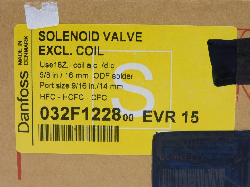 DANFOSS 032F122800 EVR15 460PSI 9/16" NSMP