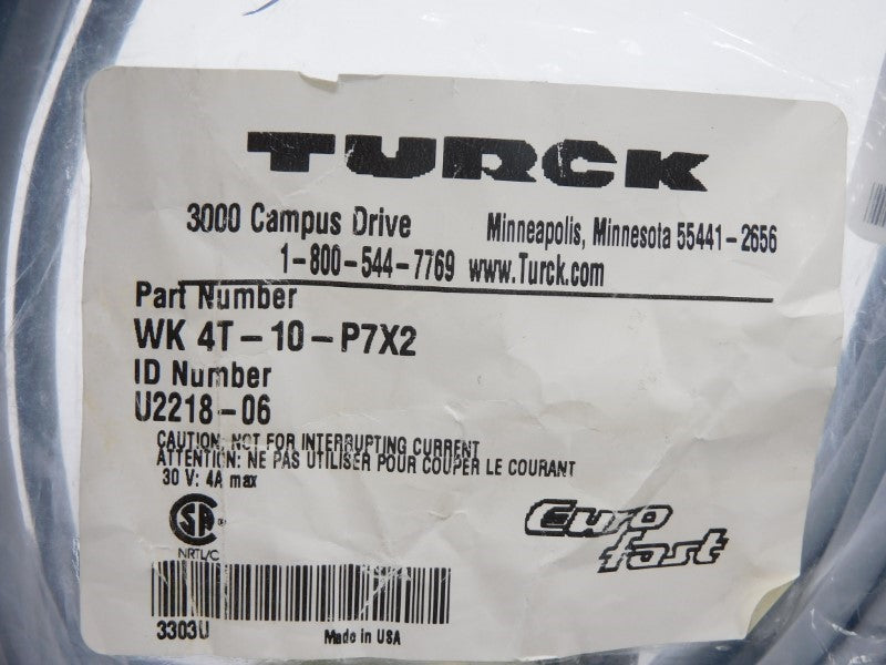 TURCK WK4T-10-P7X2 U2218-06 30V 4A NSMP