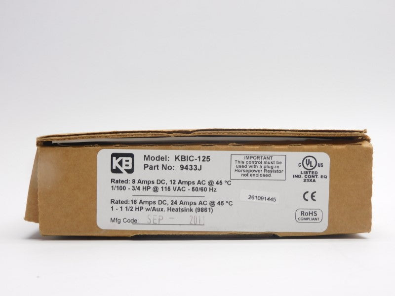 KB ELECTRONICS KBIC-125 9433J 115VAC 24A NSMP