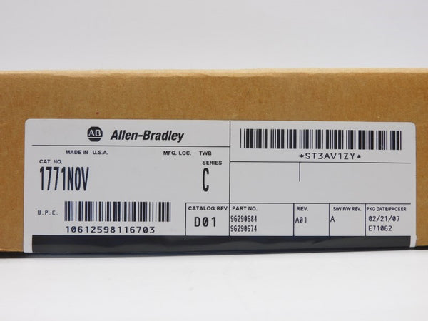 ALLEN BRADLEY 1771-NOV SER. C F/W A DATE: 2007 NSFS
