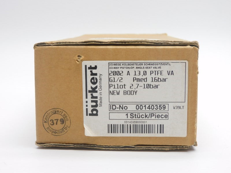 BURKERT 2002A13.0PTFEVAFG-1/2 00140359 NSMP