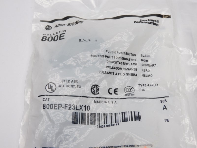ALLEN BRADLEY 800EP-F23LX10 SER. A NSMP