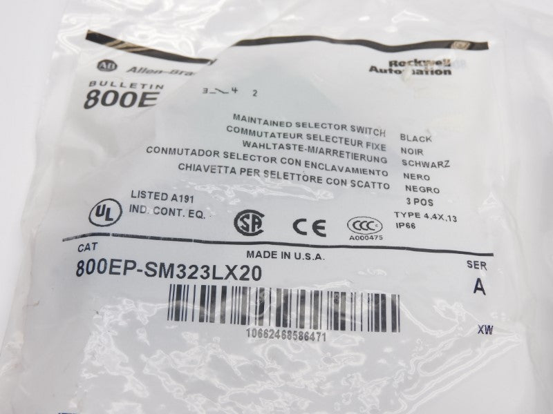 ALLEN BRADLEY 800EP-SM323LX20 SER. A NSMP