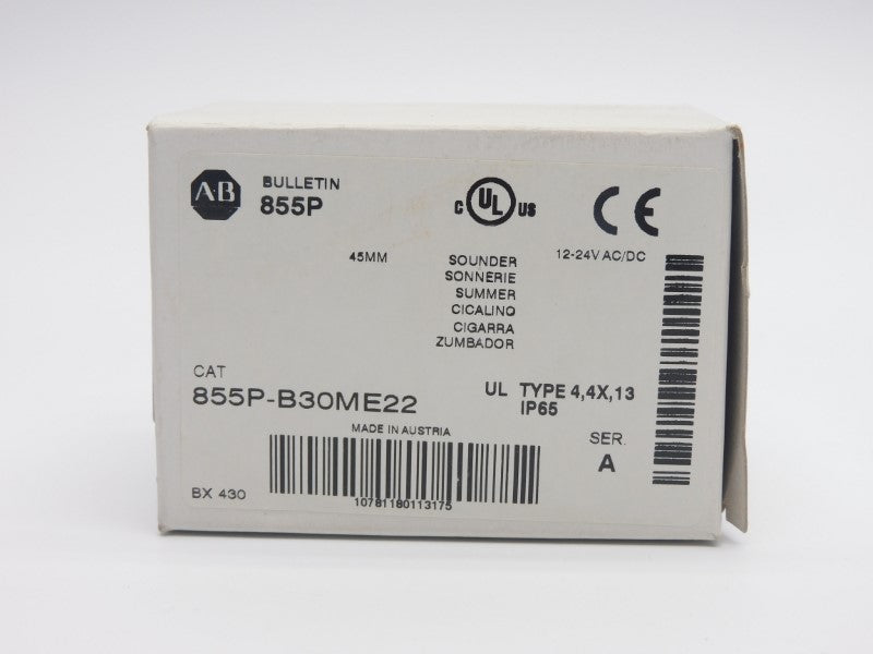 ALLEN BRADLEY 855P-B30ME22 SER. A 12-24VAC/DC (WH) NSMP