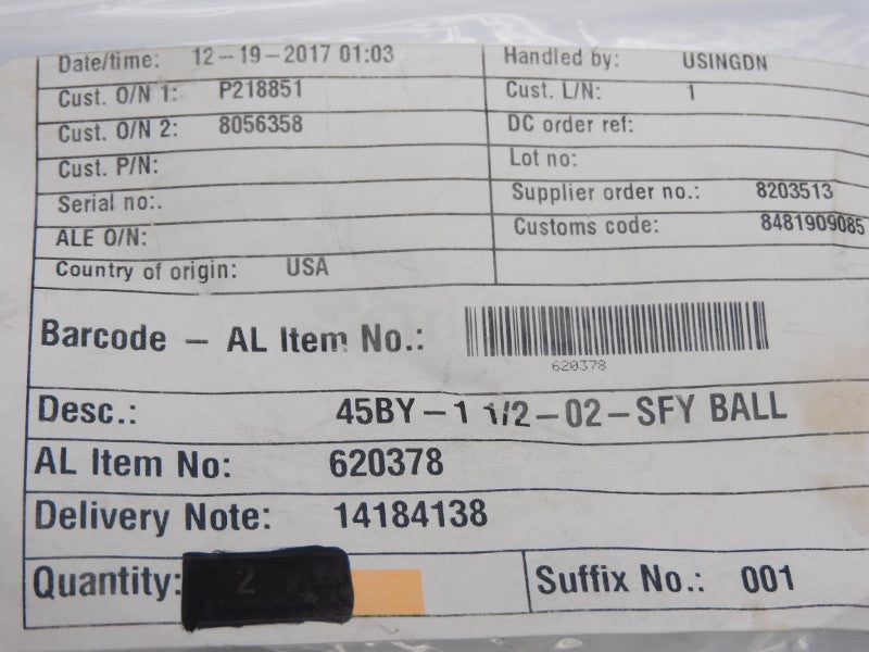 ALFA LAVAL 45BY-1-1/2-02-SFY 620378 NSNP