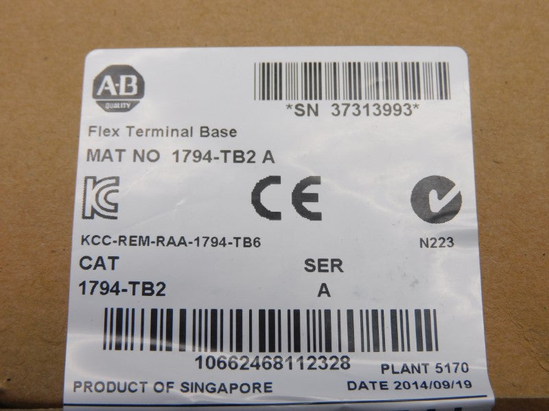 ALLEN BRADLEY 1794-TB2 SER. A DATE: 2014 NSFS