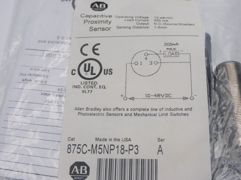 ALLEN BRADLEY 875C-M5NP18-P3 SER. A 10-48VDC NSMP