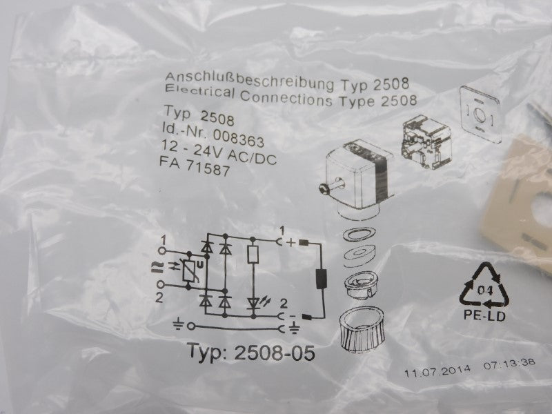 VALVE 2508-05 008363 12-24VAC/DC NSMP