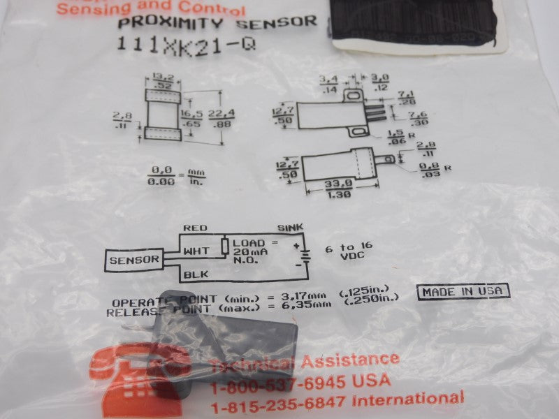 HONEYWELL 111XK21-Q 6-16VDC NSMP