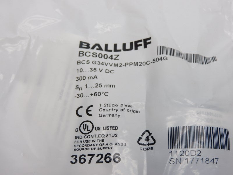 BALLUFF BCSG34VVM2-PPM20C-S04G BCS004Z 10-35VDC NSMP
