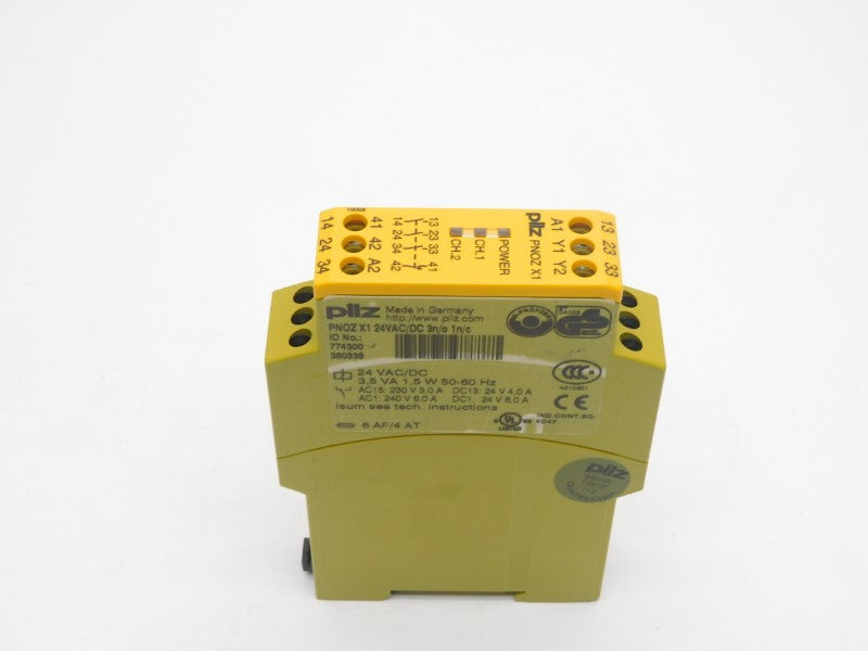 PILZ PNOZX1-24VAC/DC-3N/O-1N/C 774300 24VAC/DC 6.0A NSMP