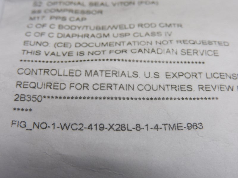 ITT 1-C-22-RA20MAX-CWP-150 1-WC2-419-X28L-8-1-4-TME-963 NSNP