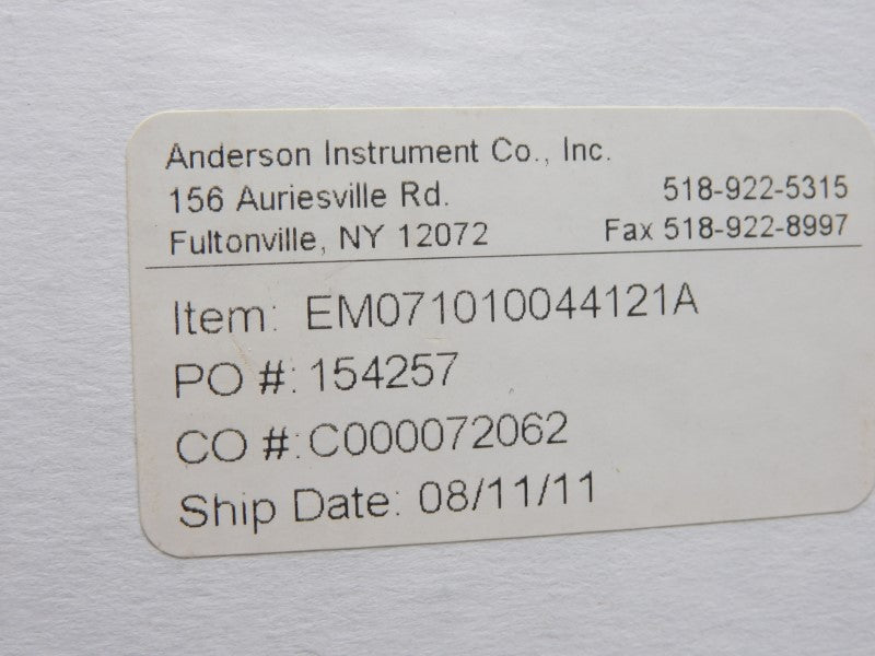 ANDERSON INSTRUMENT EM071010044121A 100PSI NSMP