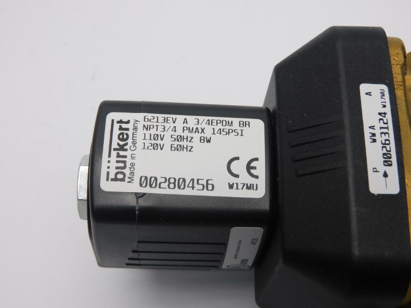 BURKERT 6213EVA-3/4-EPDMBR 00280456 110/120V 145PSI NSMP