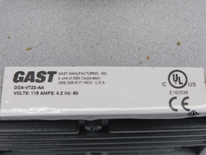 GAST DOA-V722-AA 115V 4.2A NSNP