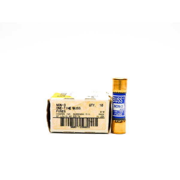 BUSSMANN NON-3 250VAC 3A (PKG OF 10) (WH/BL) NSMP