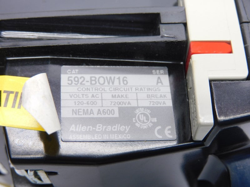 ALLEN BRADLEY 592-BOW16 SER. A 120-600VAC NSNP