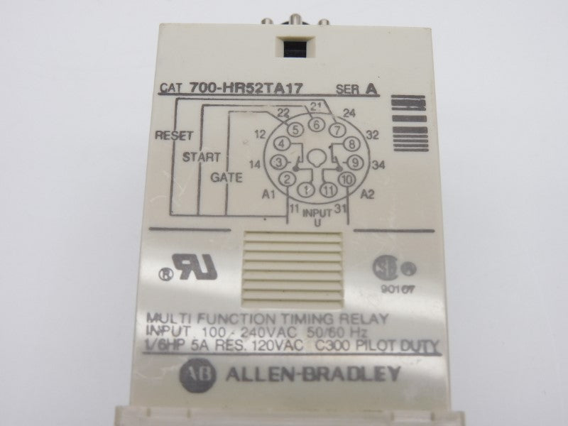 ALLEN BRADLEY 700-HR52TA17 SER. A 100-240VAC 5A 0-10S NSNP