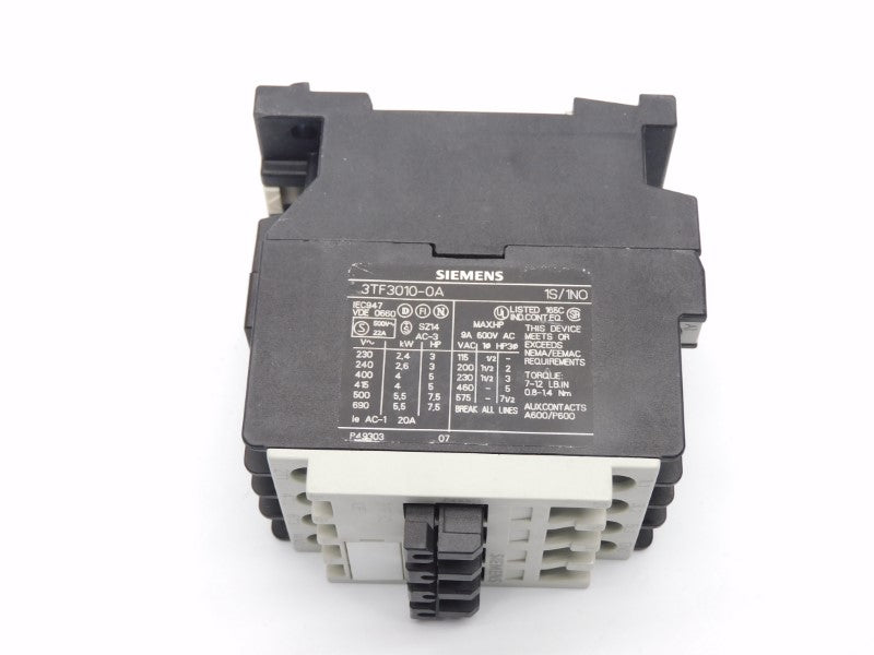 SIEMENS 3TF3010-0AK6 110/120V 20A NSNP