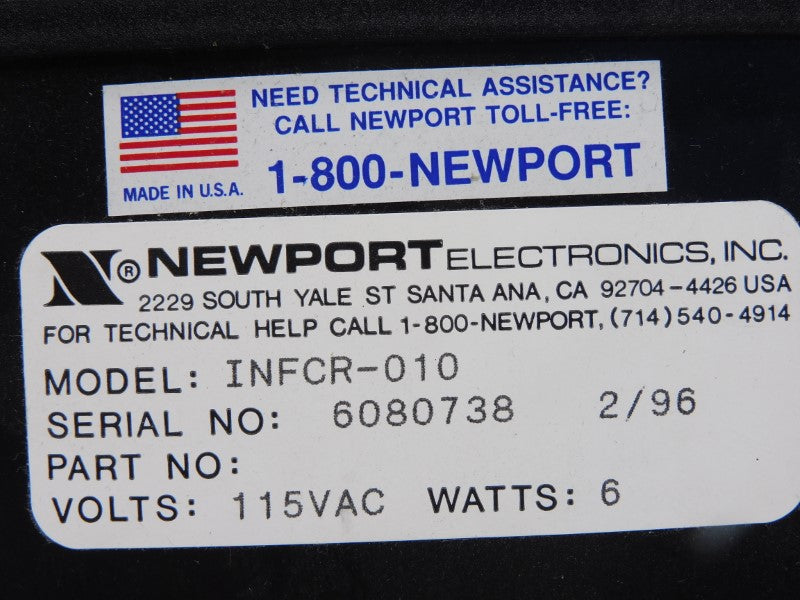 NEWPORT ELECTRONICS INFCR-010 115VAC NSNP