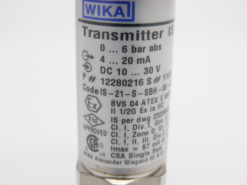 WIKA IS-21-S-SBH-86-A1ZGA4ZUZ1-ZZZ IS-21-S 10-30VDC NSNP