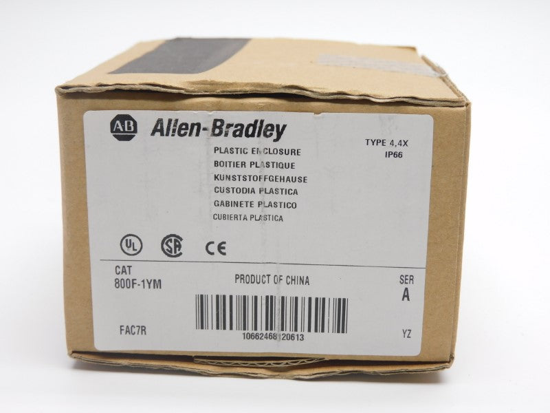 ALLEN BRADLEY 800F-1YM SER. A (BR/WH) NSMP