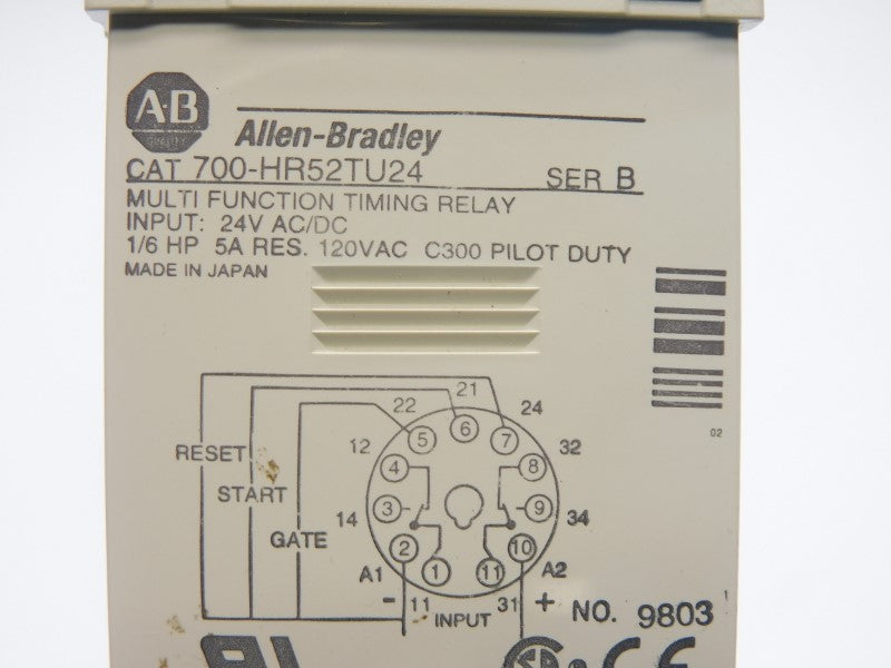 ALLEN BRADLEY 700-HR52TU24 SER. B 24VDC/AC 5A 0.05S-60H (GY/BL) NSMP