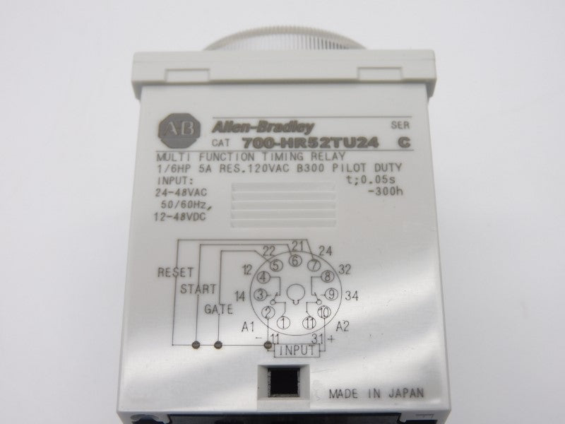 ALLEN BRADLEY 700-HR52TU24 SER. C 24-48VAC 5A 0.05S-300H (WH) NSMP