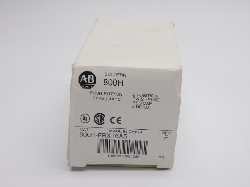 ALLEN BRADLEY 800H-FRXT6A5 SER. F (WH) NSMP