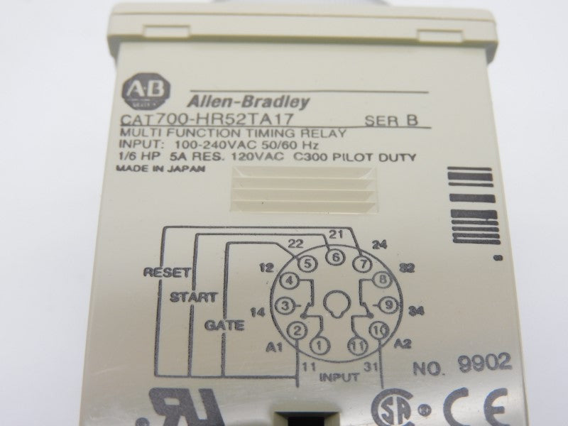 ALLEN BRADLEY 700-HR52TA17 SER. B 100-240VAC 5A 0.05S-60H (GY/BL) NSMP