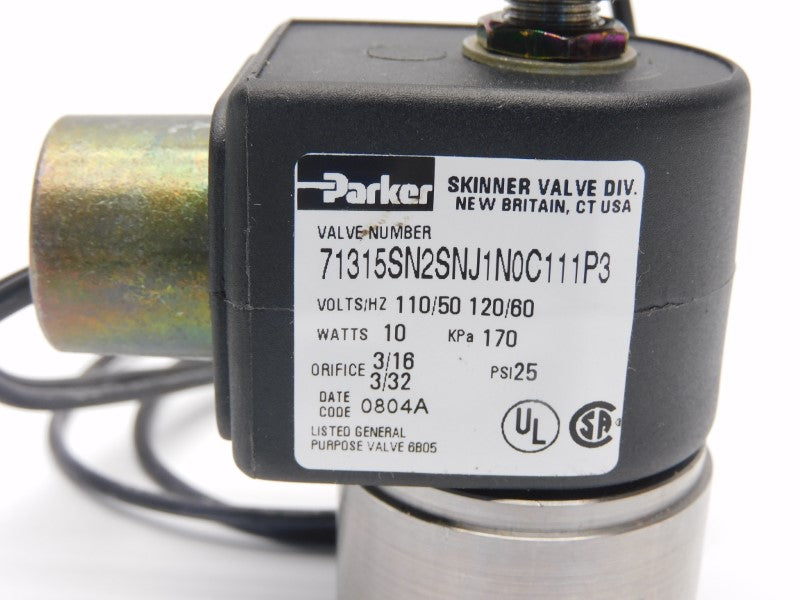 PARKER 71315SN2SNJ1N0C111P3 110/120V 25PSI 3/16" NSMP