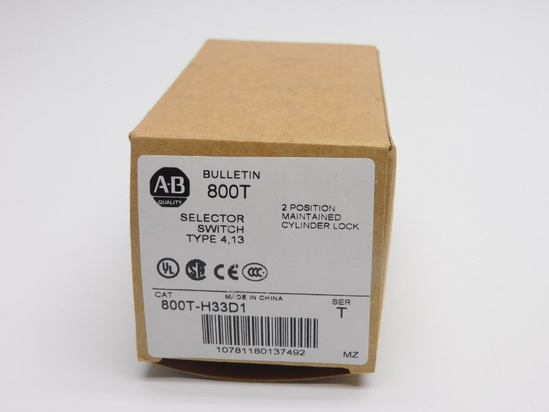 ALLEN BRADLEY 800T-H33D1 SER. T (BR/WH) NSMP