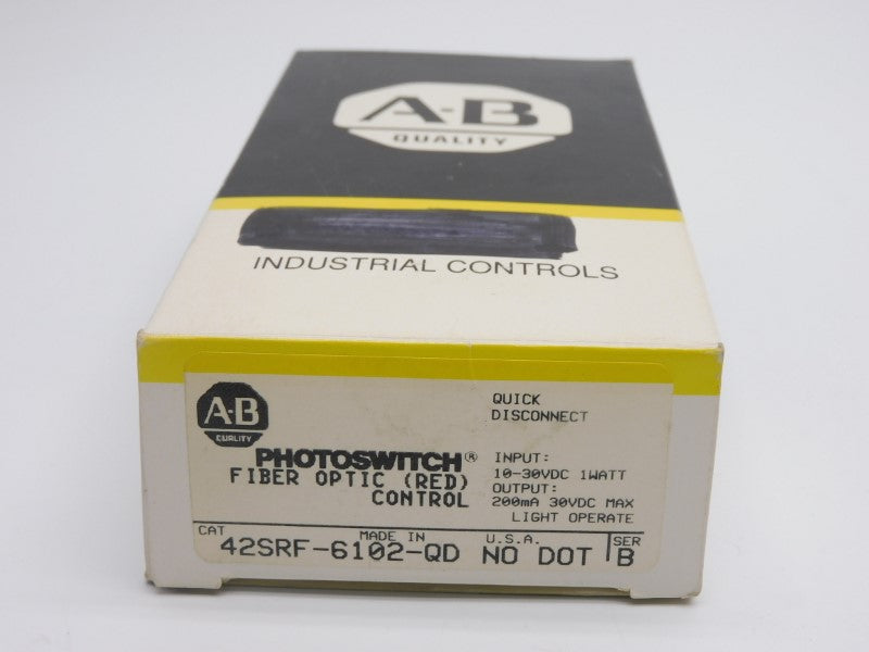 ALLEN BRADLEY 42SRF-6102-QD SER. B 10-30VDC (BK/YL) NSMP