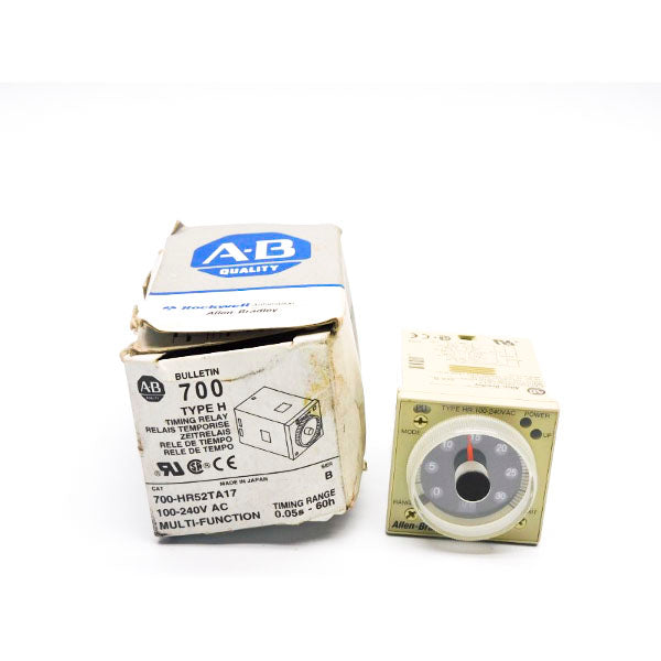 ALLEN BRADLEY 700-HR52TA17 SER. B 100-240VAC 5A  (GY/BL) (AS PICTURED) NSMP