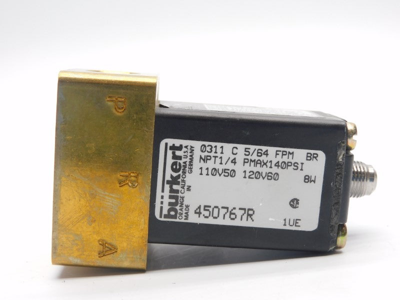BURKERT 0311C-5/64-FPMBR 450767R 110/120V 140PSI 1/4" NSNP