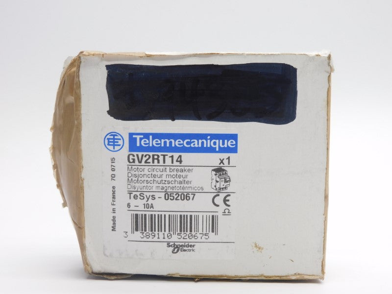 TELEMECANIQUE GV2RT14 690V 6-10A (AS PICTURED) NSMP