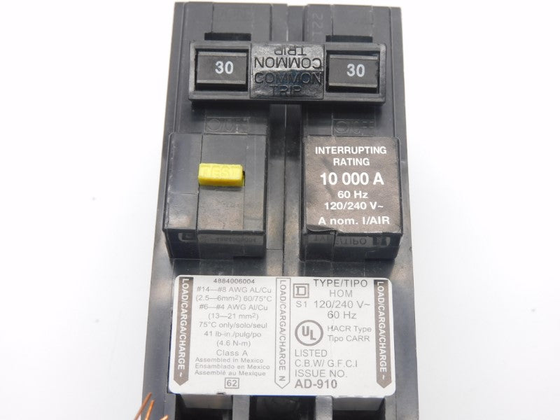SQUARE D HOM230GFI 120/240V 30A NSNP