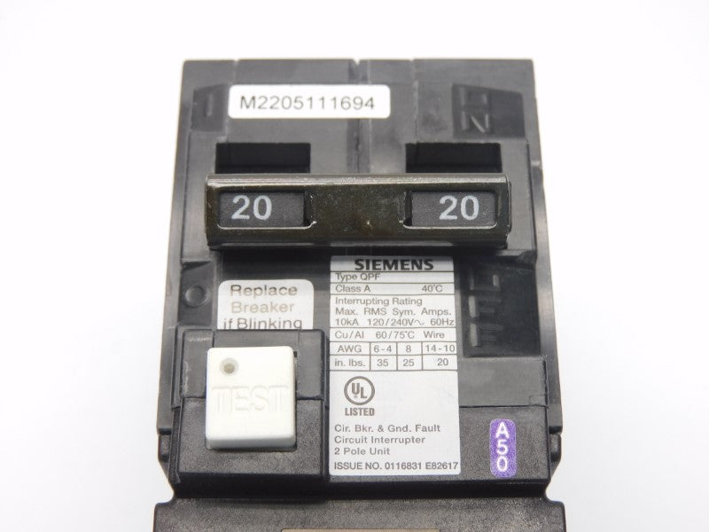 SIEMENS QF220AP 120/240V 20A NSNP-OEM