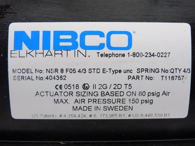 NIBCO NSR8F054/3STD T116757 150PSI NSNP