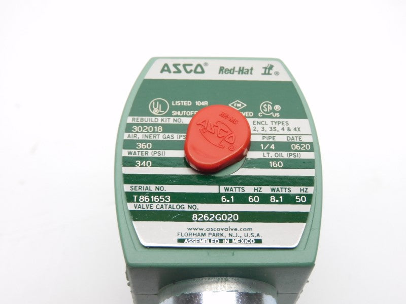 ASCO 8262G020 110/120V 340PSI 1/4" NSNP