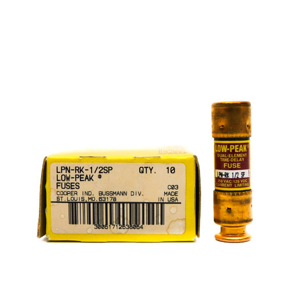 BUSSMANN LPN-RK-1/2SP 250VAC/125VDC 1/2A (PKG OF 10) NSMP